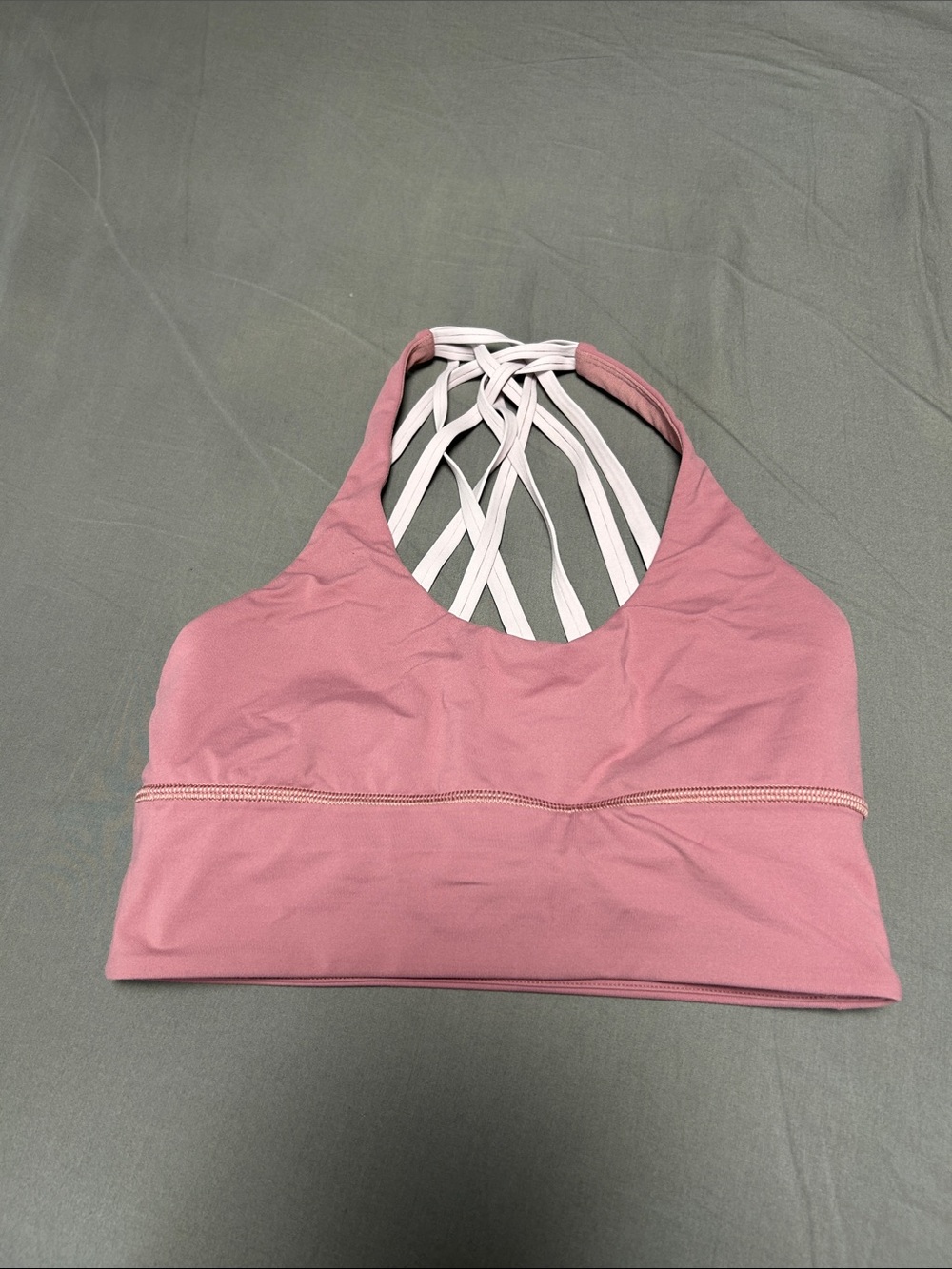 lululemon athletica Mauve Pink Strappy-Back Sports Bra